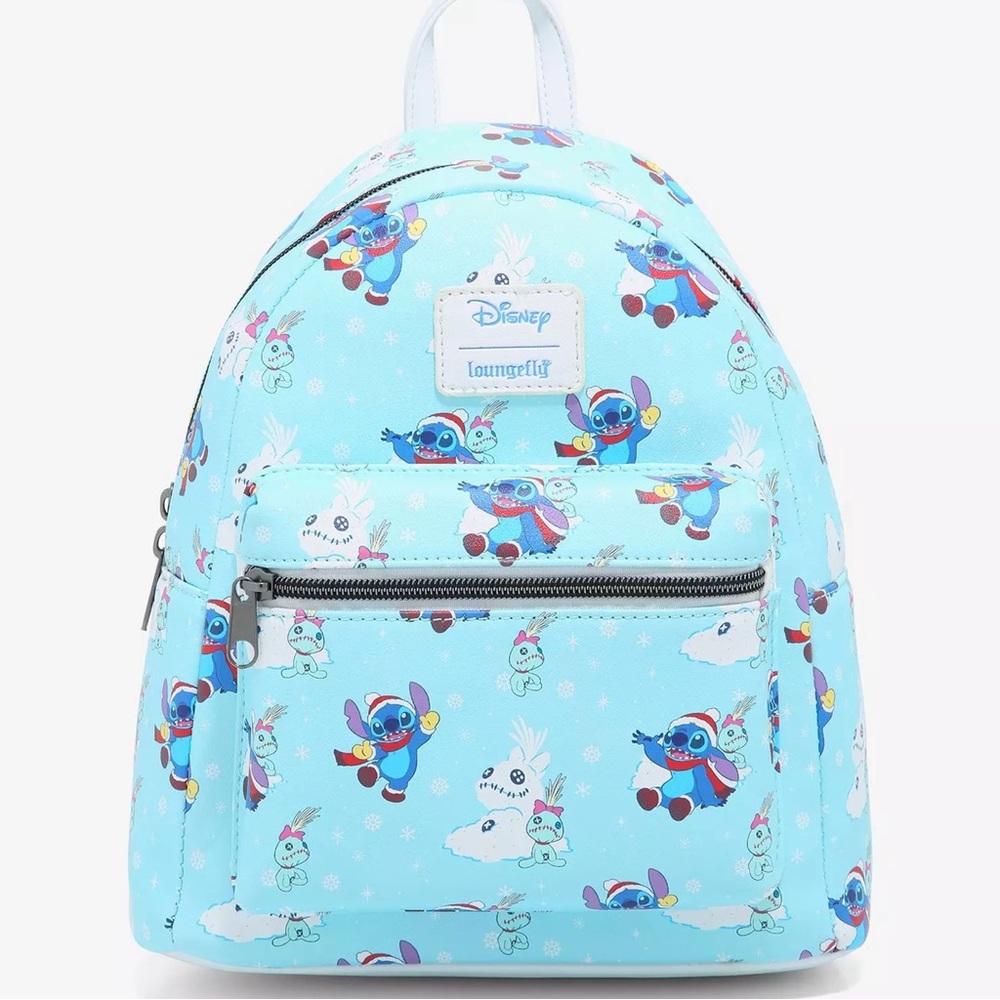 Loungefly Disney Lilo & Stitch Snow Day Mini Backpack NWT